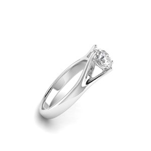Bague solitaire AJRETAIL en or blanc sertie de diamants de laboratoire taille brillant 1 carat, couleur F, clarté VVS2, IGI - Product Image 2