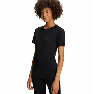 T-shirt pour femmes Logo personnalisé uni solide col rond maillot simple 100% coton léger doux à manches courtes t-shirts pour femmes - Product Image 5