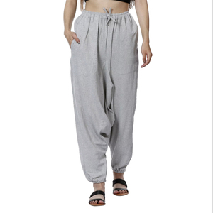 Taille Libre Écologique Toile Sarouel Femmes Aladdin Style Baggy Yoga Leggings avec Taille Élastique Taille Basse Jambe Large Hiver - Product Image 1
