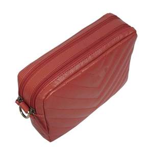 Luxueux rouge matelassé doux galet Grain en cuir véritable sac à bandoulière Style Vintage haut fournisseur indien Saman exportations - Product Image 4