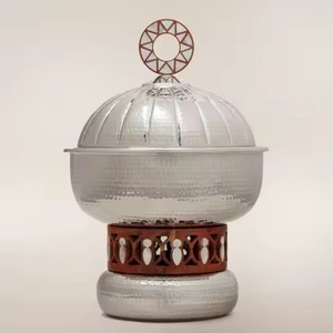 Calentador de alimentos para Buffet, cazuelas, olla de acero con tapa, soporte de alambre de Metal trenzado con candelita para Hotel, Fiesta en casa, servir comida - Product Image 3