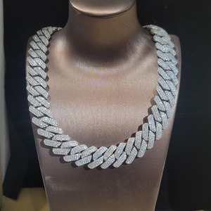 สร้อยคอคิวบันเงินแท้ 925 ประดับเพชร หนา ขายดีที่สุด สำหรับศิลปินฮิปฮอปและผู้นำเทรนด์ มีจำหน่ายในราคาส่งออก - Product Image 6