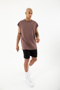 Camiseta Extra Grande sin Mangas con Hombros Caídos 2023, 100% Algodón Teñido en Hilo, Tejido de Punto, Estampado Personalizado, Ropa Urbana Informal para Hombre - Product Image 4