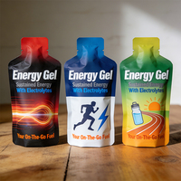 Sachets d'emballage personnalisés pour gel énergétique liquide, boisson, poudre de protéines de lactosérum, échantillon de sachet, emballage de gel énergétique