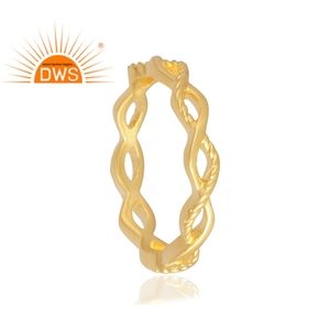 Anillo de Plata de Ley 925 chapado en oro de 18 quilates, joyería fina Demi para mujer, regalo para ella - Product Image 2