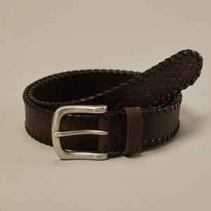 Ceintures tressées en cuir reconstitué italien pour hommes - Product Image 1