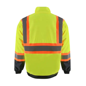 Blouson de sécurité réglable à combinaison de couleurs multi-poches Veste de sécurité réfléchissante de haute qualité jour et nuit - Product Image 3