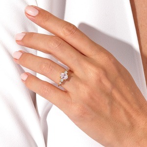 Quartz rose pierre précieuse bague bijoux pour femmes argent Boho Style bijoux 925 argent Sterling tendance à la main bague cadeau pour elle - Product Image 4