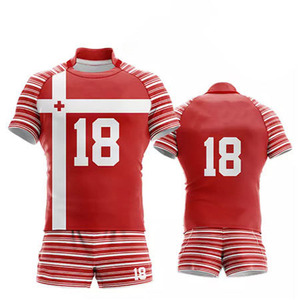 Ensembles d'uniformes de maillots de rugby sur mesure OEM Vêtements de rugby d'entraînement unisexe à manches courtes respirants de haute qualité - Product Image 4