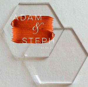 Napperons de table en acrylique transparent pour mariage Sous-verres Tendance Forme hexagonale Taille personnalisée Élégant et pratique - Product Image 3