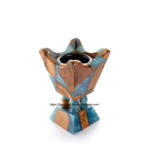 ชุดเตาเผาบัคฮูร์ไม้สไตล์อาหรับแบบขายส่ง ทำจากเรซิ่นอีพ็อกซี่ สำหรับใส่ธูปหอมบำบัด - Product Image 3