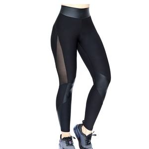 Las mallas de cintura alta más vendidas con bolsillos, mallas de mujer estilo lavado ácido de color sólido - Product Image 3