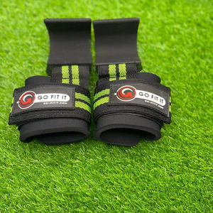 Heavy-Duty ABS <b>Wrist</b> Band Weightlifting Gym Adjustable High Stretch Lightweight Padded Grip Enhancing Vibrating Deadlift Straps - Product Image 1