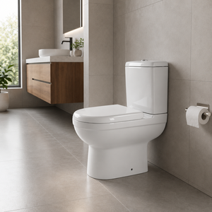 Inodoro de Cerámica Moderno de Dos Piezas Ballon, Versátil para Uso en Interiores y Exteriores, para Escuelas, Hospitales, Hoteles, Cocinas, Baños y Exteriores - Product Image 3