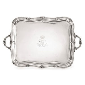 Plateau ovale en métal au design moderne, bord festonné blanc, plateau de service pour collations, vaisselle pour la maison et les restaurants - Product Image 6