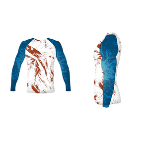 Ropa deportiva Rash Guard de manga larga para hombre con estampado personalizado para adultos MMA en blanco todo poliéster/Spandex para las estaciones - Product Image 2