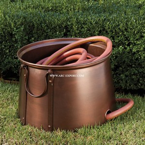 Latest Designing Handmade Copper Hose <b>Pots</b> Highly Demanded Top Selling Decoration Indoor Farmhouse Garden Water Hose <b>Pots</b> - Product Image 1