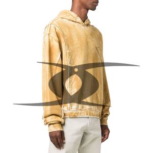 Sudaderas térmicas de temporada de invierno personalizadas para hombre, peso pesado, 400gsm, forro polar de felpa francés, Boxy Sun Faded, ácido desgastado, 100% algodón - Product Image 5