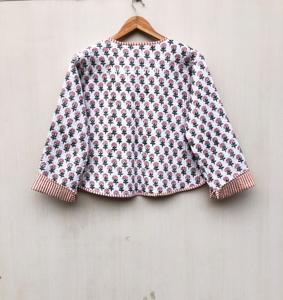 Vestes bohèmes en coton à fleurs, style automne-hiver, veste-manteau streetwear réversible, veste d'été, robe indienne faite à la main - Product Image 4