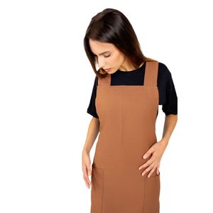 Delantal de Trabajo Odaiba Marrón de Cuero Genuino y PU, Delantal Resistente para Chef, Barbero, Carnicero, Jardinero, Soldador - Product Image 4