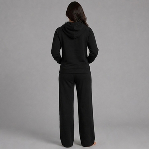 Casual Sports Hooded Women's Tracksuit <b>Gym</b> <b>Long</b> <b>Sleeve</b> 100% Cotton 2-Piece Eco-Friendly Breathable Track Suit Pants <b>Set</b> - Product Image 2