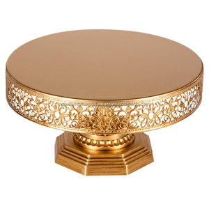 Best Quality 12 Inch Round Metal Wedding Cake Stand (Gold) - Product Image 3