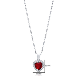 Baguette corte granate CZ piedras corazón forma plata encanto collar turco hecho a mano venta al por mayor 925 joyería de plata esterlina - Product Image 2