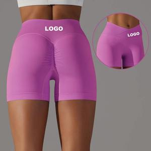 Pantalones de entrenamiento de cintura alta más vendidos, pantalones cortos deportivos sin costuras en forma de V para mujer, pantalones cortos deportivos para mujer - Product Image 1