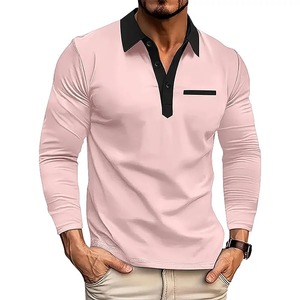 Popular 50% poliéster 50% Sorona cuatro vías estiramiento hombres Golf Polos 1/4 Zip Pullover logotipo en relieve personalizado OEM - Product Image 5