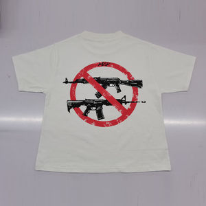 Camiseta de Algodón Estampada DTG y por Transferencia Térmica, Personalizada de Fábrica al por Mayor, Estilo Urbano - Product Image 1