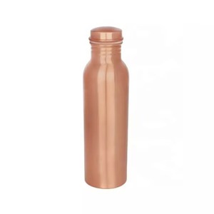 Meilleur fabricant de bouteilles en cuivre 100% populaires Bouteille d'eau en métal laqué Sipper faite à la main pour le bureau et l'université - Product Image 1