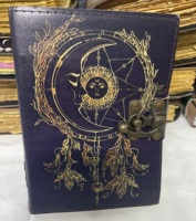 Carnet de croquis rustique vintage personnalisé, journal à bords frangés non ligné, Grimoire Shadows, en cuir recyclé antique, pour aquarelle