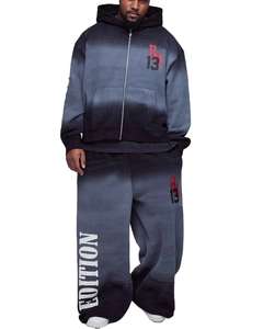 Sudadera con Capucha de Forro Polar Personalizada para Hombre, Conjuntos Deportivos Transpirables y Resistentes al Viento, Nuevo Diseño, Lavado Ácido, Ropa Deportiva Urbana, Conjuntos Deportivos al por Mayor - Product Image 4