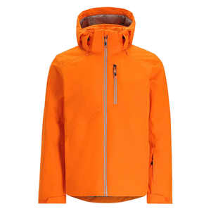 Veste de ski d'hiver pour hommes avec logo personnalisé en gros Orange Shell fermeture à glissière chauffante Plus Size Option à la mode à capuche pour l'hiver - Product Image 1