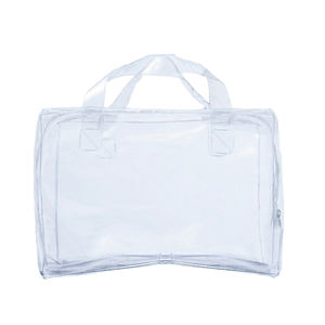 Viet Nam precio superior moda nueva bolsa de maquillaje de PVC de alta calidad 39X41 cremallera caja de plástico transparente almacenamiento Logo bolsas de cosméticos casos - Product Image 1