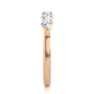 แหวนทอง 18K ชุบไทเทเนียมสุดหรูสำหรับผู้หญิง ประดับเพชรซิร์คอนสองแถว แหวนหมั้น แหวนแต่งงาน แหวนครบรอบ แหวนสำหรับงานปาร์ตี้ ของขวัญ - Product Image 3