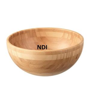 Fournitures alimentaires Vaisselle pour la maison et l'hôtel Accessoires de décoration Salade de légumes Servir et mélanger Bol en bois rustique - Product Image 1