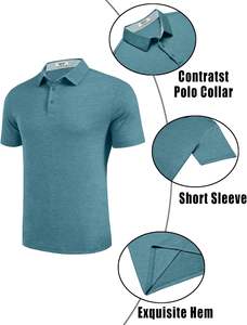 Las mejores camisetas de manga corta de secado rápido para hombre, polos de golf, polos de estilo informal a precio al por mayor con polos personalizados - Product Image 3