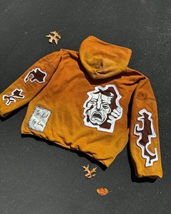 Y2k dessin animé motif Patch broderie mode homme Hoodi décontracté Harajuku Hip Hop à manches longues manteaux lâche sweat à capuche - Product Image 2