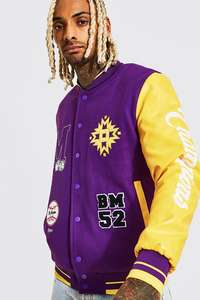 Veste universitaire personnalisée pour hommes col montant veste Letterman avec impression de logo hiver chaud blouson de baseball OEM ODM - Product Image 2