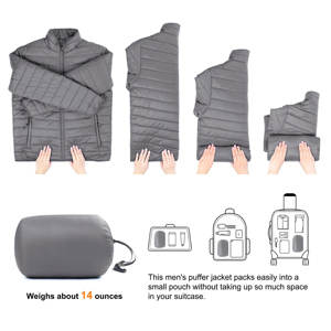 แจ็กเก็ตผู้ชายกันหนาวหุ้มฉนวนกันความร้อนน้ำหนักเบาเสื้อโค้ทขนเป็ดออกแบบมาสำหรับเล่นสกีหิมะปีนเขาเดินทาง - Product Image 3