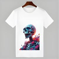 T-shirt décontracté en jersey 100 % coton pour homme, col rond, imprimé lettres sur le devant, design vierge, respirant, séchage rapide, 200g, manches courtes, OEM/ODM