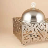 Servidor de comida hermoso de diseño árabe más vendido con perilla de caligrafía árabe en la tapa perfecta para regalar