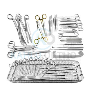 Caja de acero Instrumentos quirúrgicos Disección veterinaria Kit de cirugía menor básica por KAHLU ORTHOPEDIC - Product Image 1
