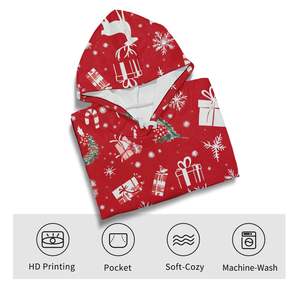 2025 <b>Christmas</b> Custom Men's Hoodies Small Snowflake <b>Christmas</b> High Quality 100% Polyester <b>Christmas</b> Hoodies - Product Image 3