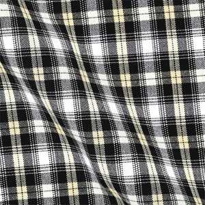 Black Check Cross Pocket Woven Pajama | CVC Cotton Blend Lounge <b>Pants</b> | Soft Sleepwear with Drawstring Waist & Side Pockets - Product Image 3