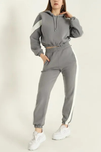 Conjunto Deportivo Casual de Invierno para Mujer, Transpirable, Grueso, Mezcla de Poliéster/Algodón, Logotipo Personalizable - Product Image 4