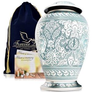 Belle urne de crémation en métal laiton - Product Image 2