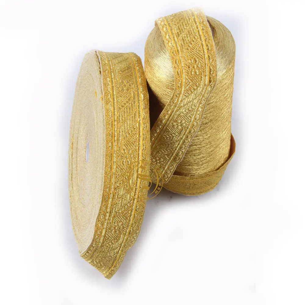 Высококачественная Униформа OEM, Золотая проволочная лента, кружевная тесьма, модная форма, Золотые косы, галлонные кружева