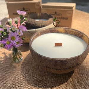 Cuenco de cáscara de coco ecológico hecho a mano de cera natural de Vietnam con muchos aromas para la decoración del hogar para Pascua - Product Image 5